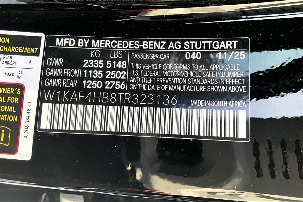 new 2026 Mercedes-Benz C-Class car, priced at $53,720