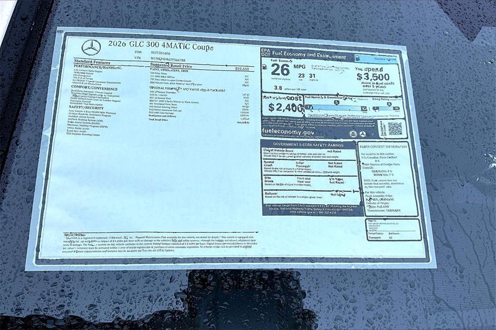 new 2026 Mercedes-Benz GLC 300 car, priced at $66,920