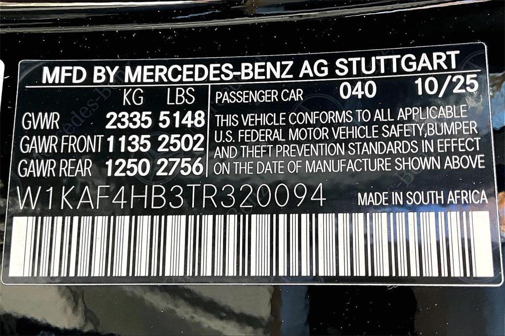 new 2026 Mercedes-Benz C-Class car, priced at $53,620