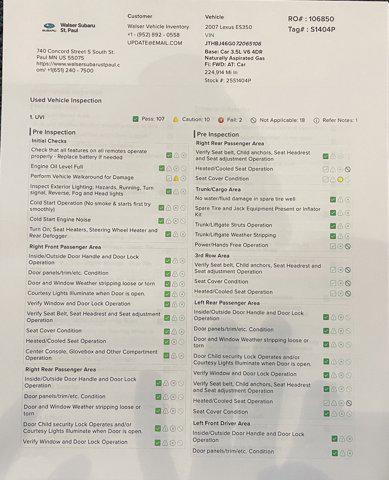 used 2007 Lexus ES 350 car, priced at $5,000