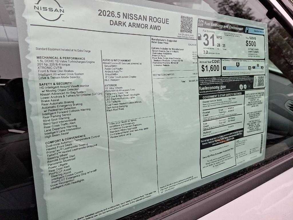 new 2026 Nissan Rogue car, priced at $32,550