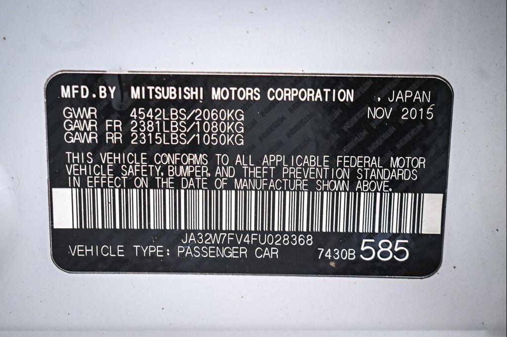 used 2015 Mitsubishi Lancer Evolution car, priced at $23,150