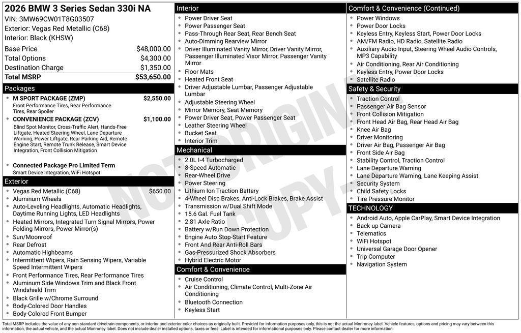 used 2026 BMW 330 car, priced at $42,870
