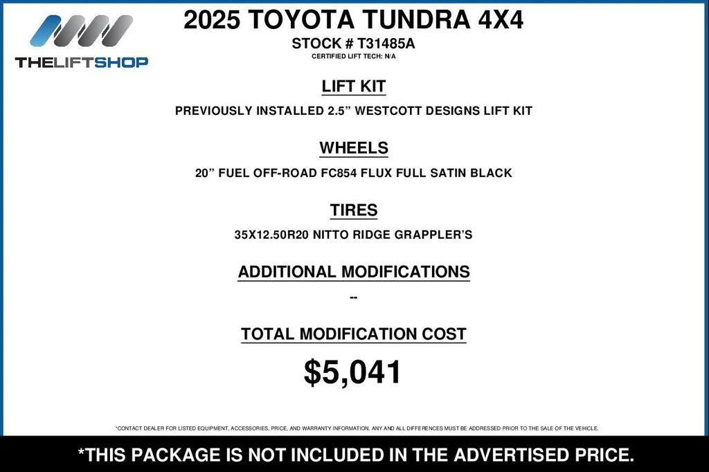 used 2025 Toyota Tundra car, priced at $63,031