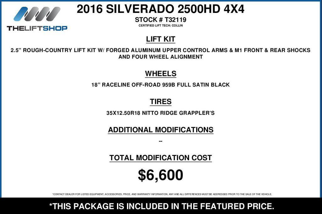 used 2016 Chevrolet Silverado 2500 car, priced at $54,590