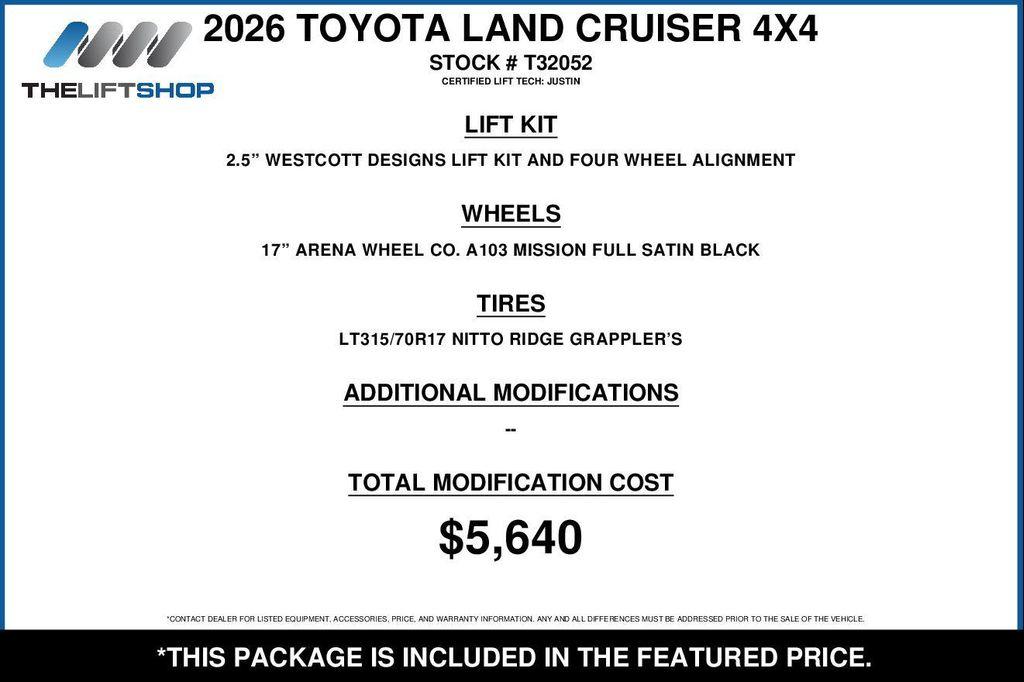 used 2026 Toyota Land Cruiser car, priced at $75,630