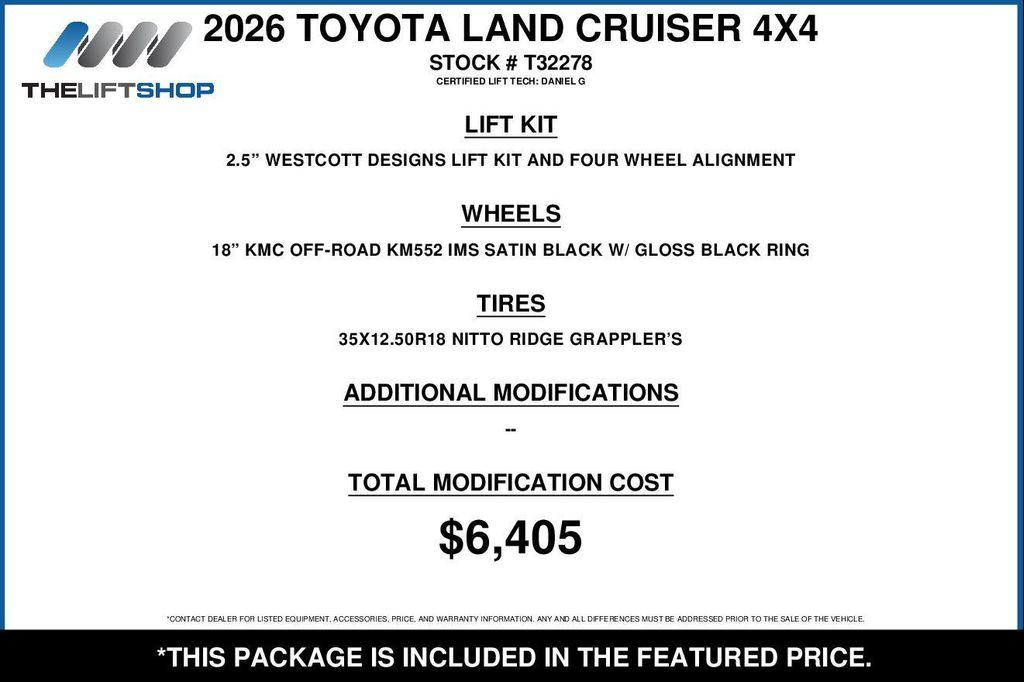 used 2026 Toyota Land Cruiser car, priced at $84,395