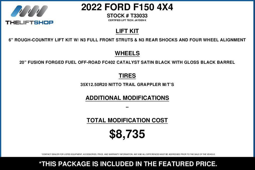 used 2022 Ford F-150 car, priced at $58,725