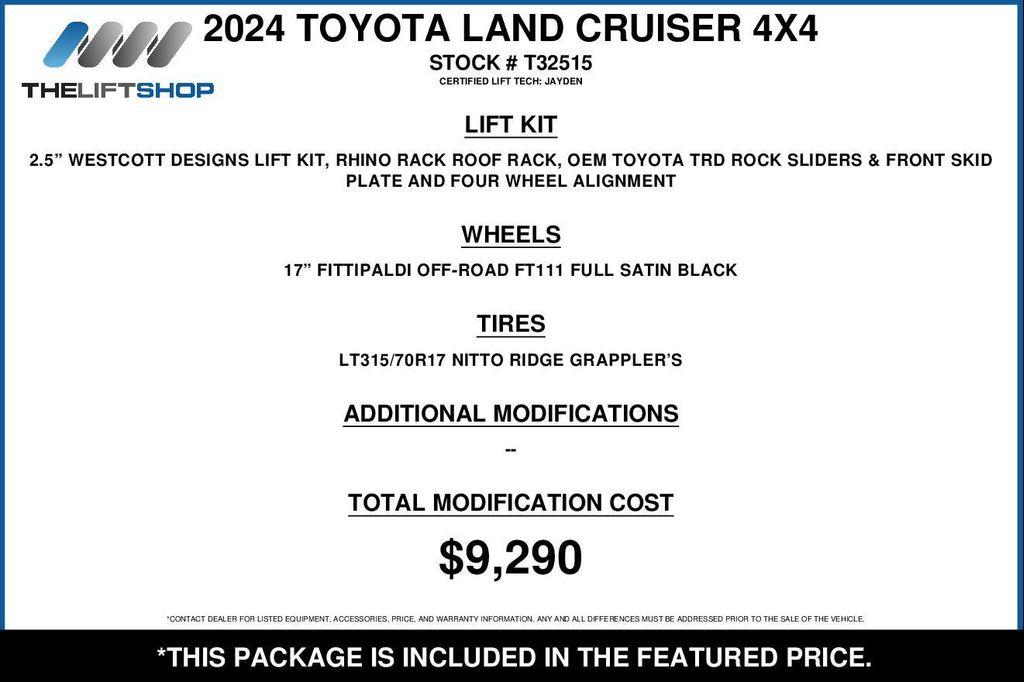 used 2024 Toyota Land Cruiser car, priced at $82,280