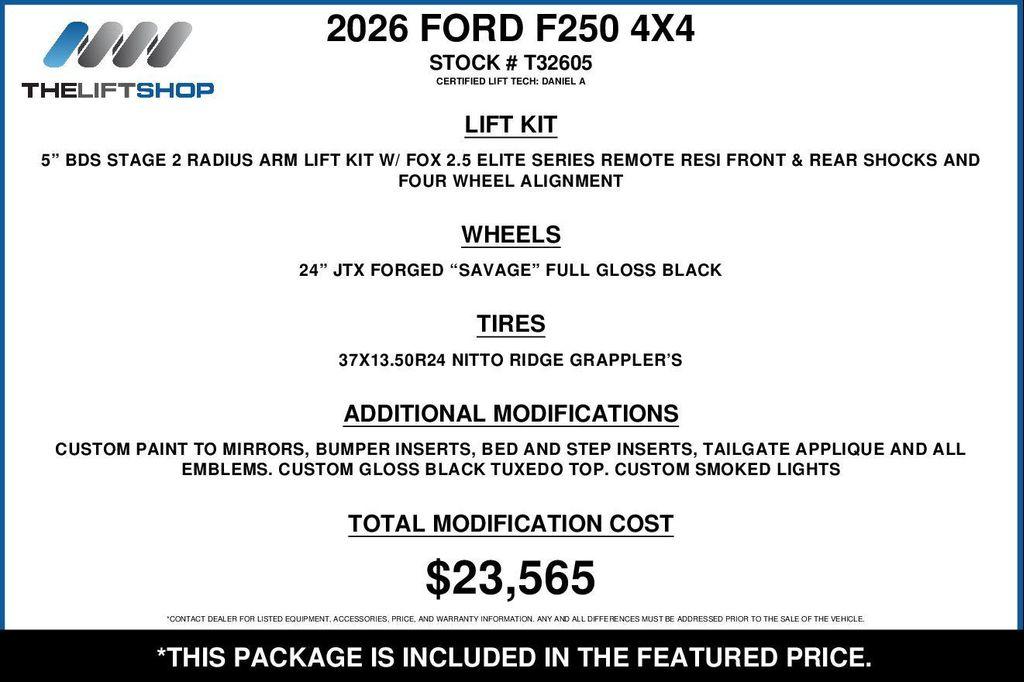 used 2026 Ford F-250 car, priced at $124,555