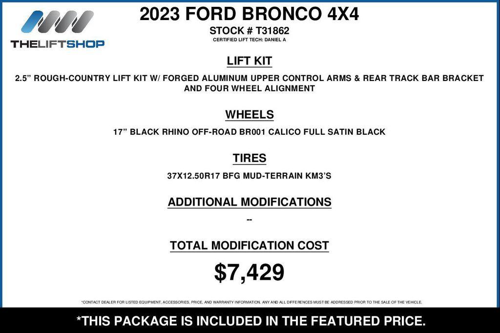 used 2023 Ford Bronco car, priced at $54,919