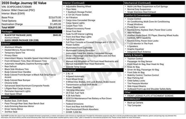 used 2020 Dodge Journey car, priced at $17,678