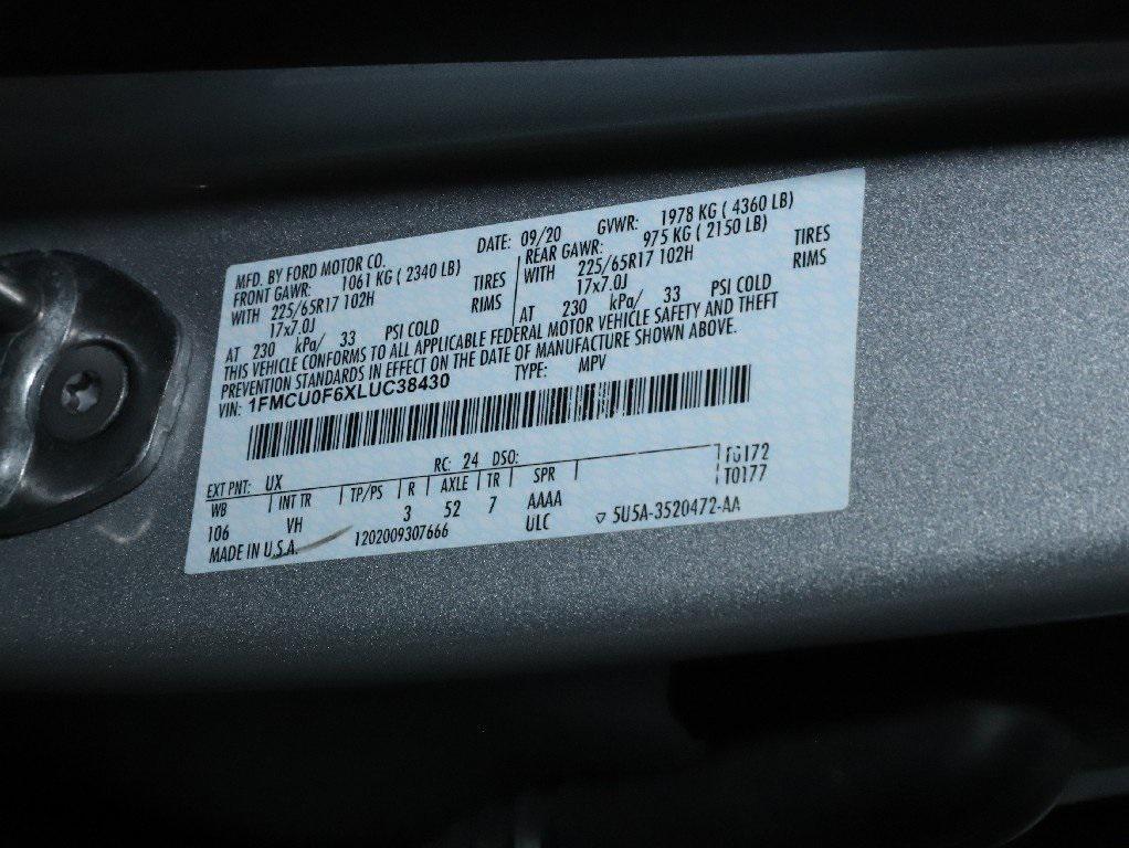 used 2020 Ford Escape car, priced at $11,991