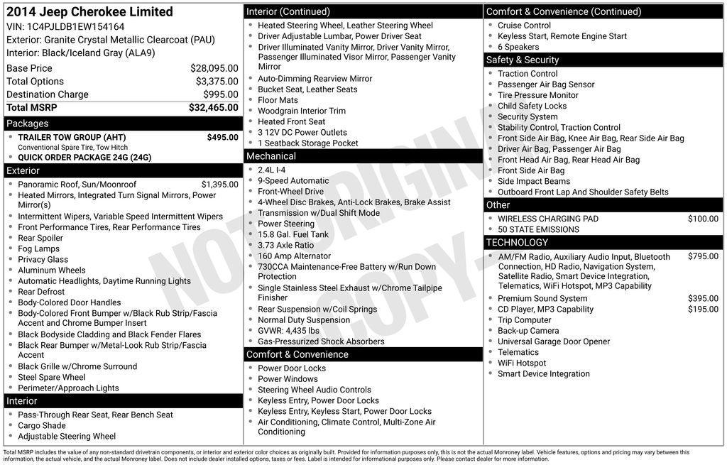 used 2014 Jeep Cherokee car, priced at $12,985