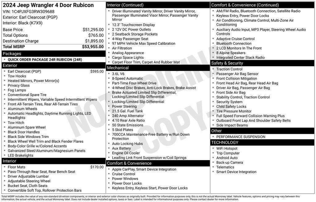 used 2024 Jeep Wrangler car, priced at $41,160