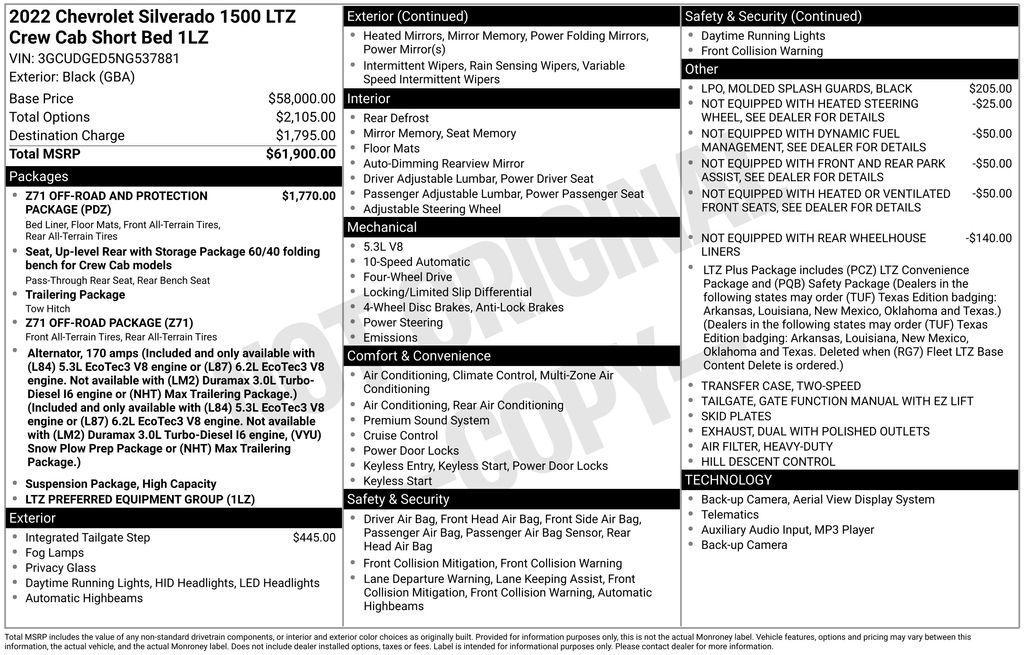 used 2022 Chevrolet Silverado 1500 car, priced at $37,085