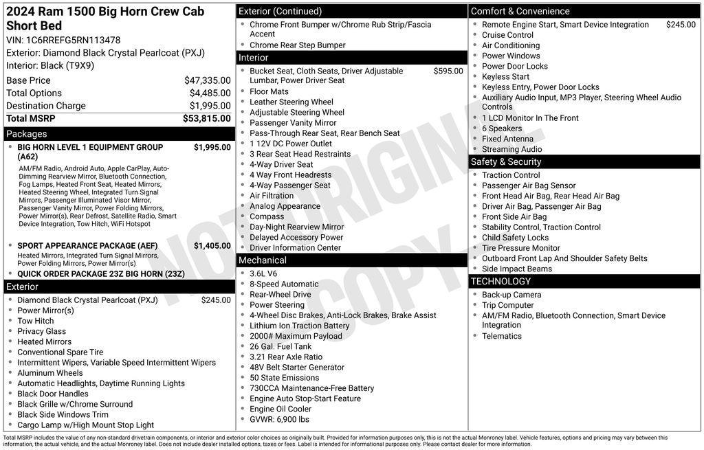 used 2024 Ram 1500 car, priced at $29,949