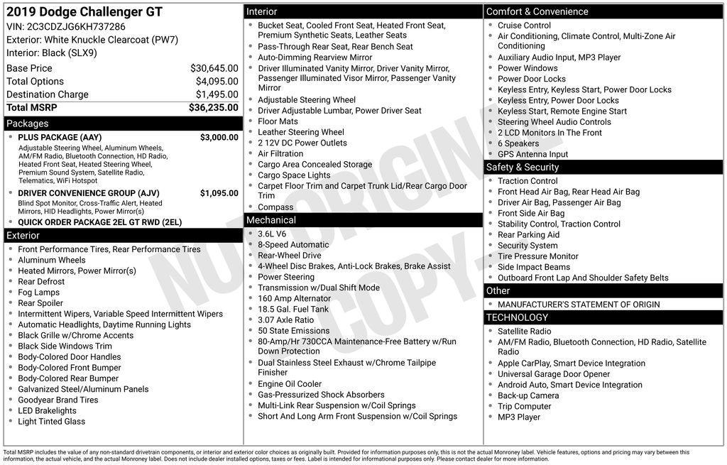 used 2019 Dodge Challenger car, priced at $20,960