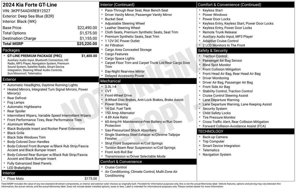 used 2024 Kia Forte car, priced at $17,944