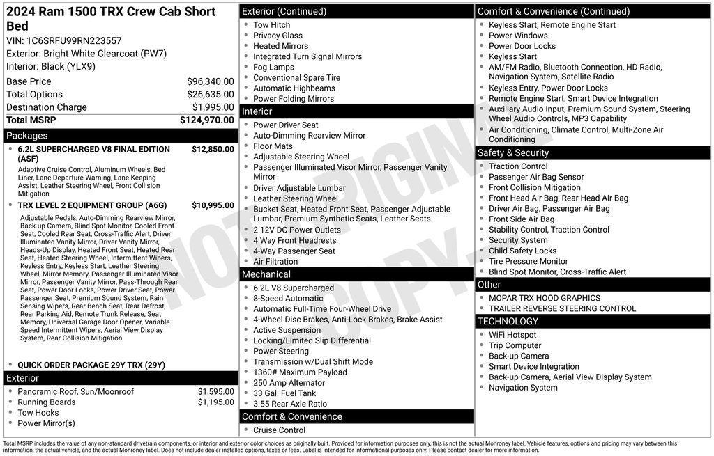 used 2024 Ram 1500 car, priced at $95,785