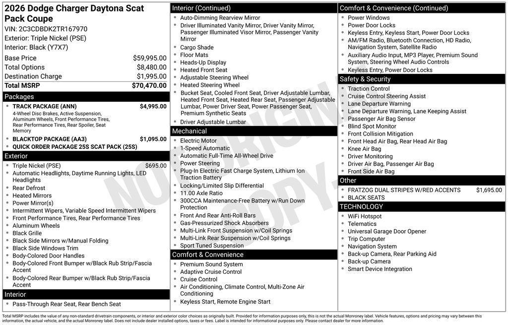 new 2026 Dodge Charger car, priced at $60,470