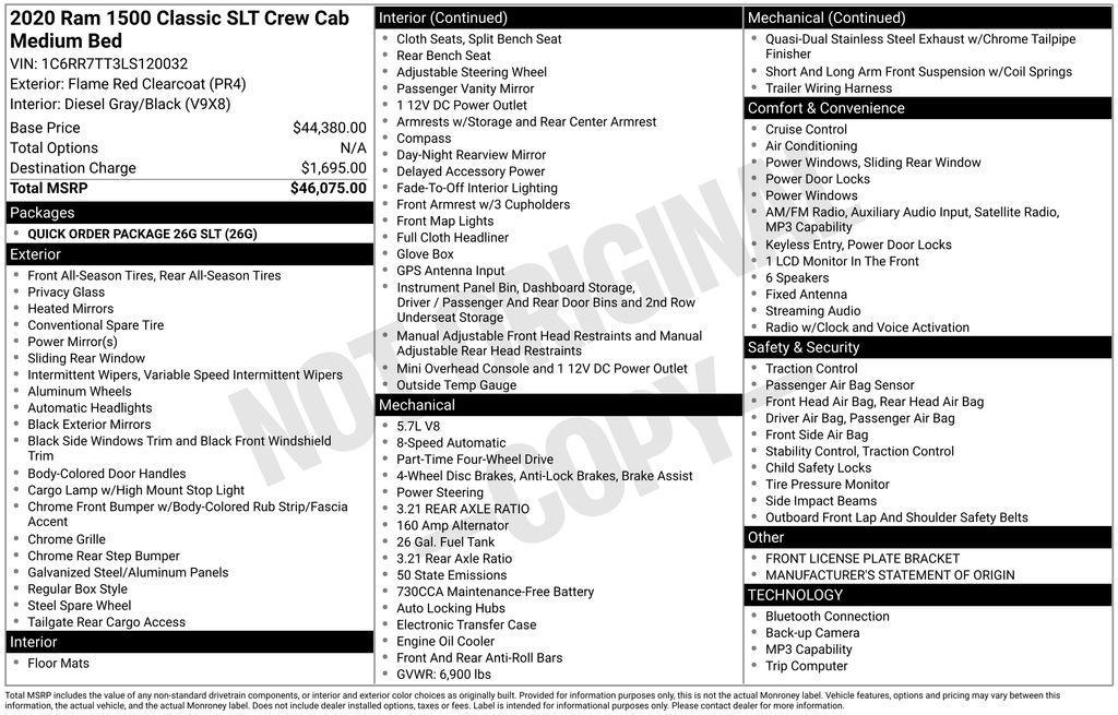 used 2020 Ram 1500 Classic car, priced at $24,145
