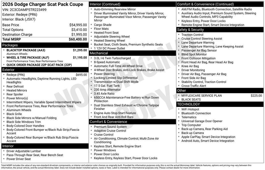 new 2026 Dodge Charger car, priced at $57,900