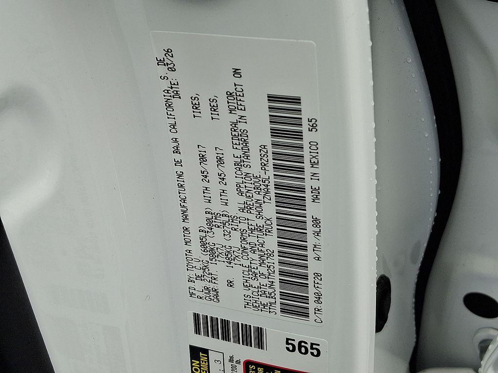 new 2026 Toyota Tacoma car, priced at $49,011