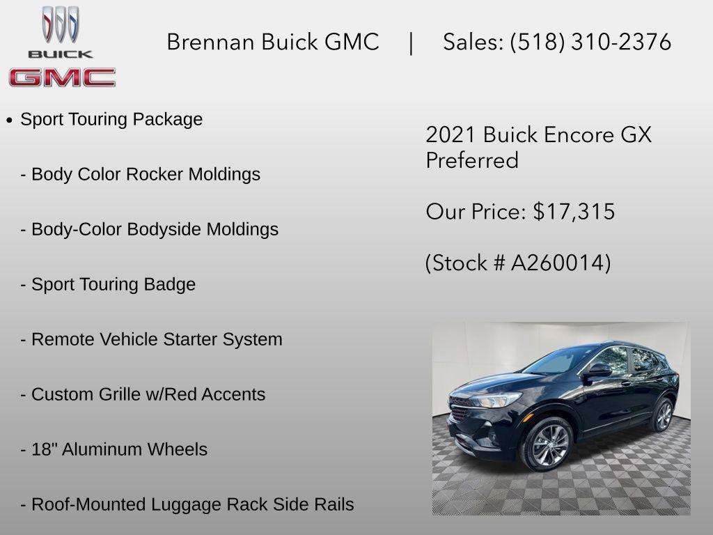 used 2021 Buick Encore GX car, priced at $17,315