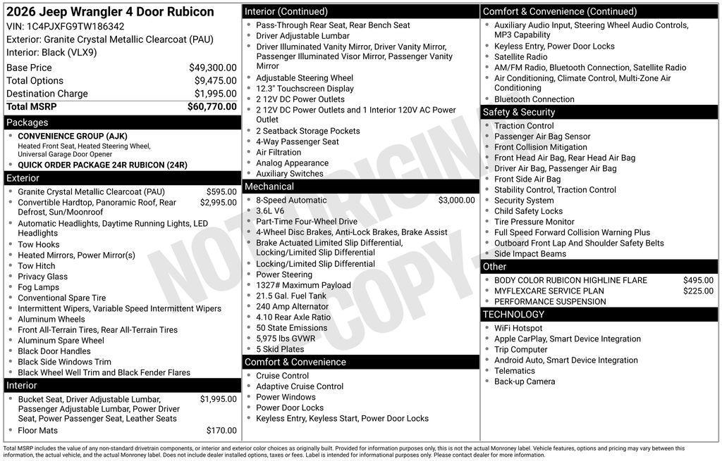 new 2026 Jeep Wrangler car, priced at $54,085