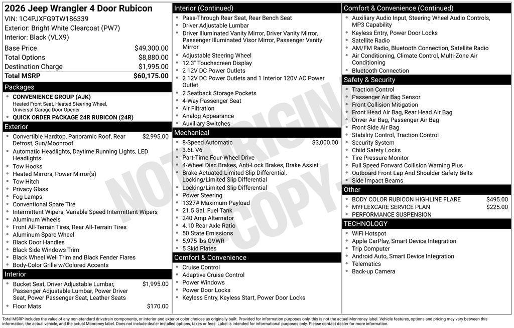 new 2026 Jeep Wrangler car, priced at $53,556