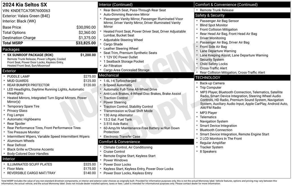 used 2024 Kia Seltos car, priced at $25,675