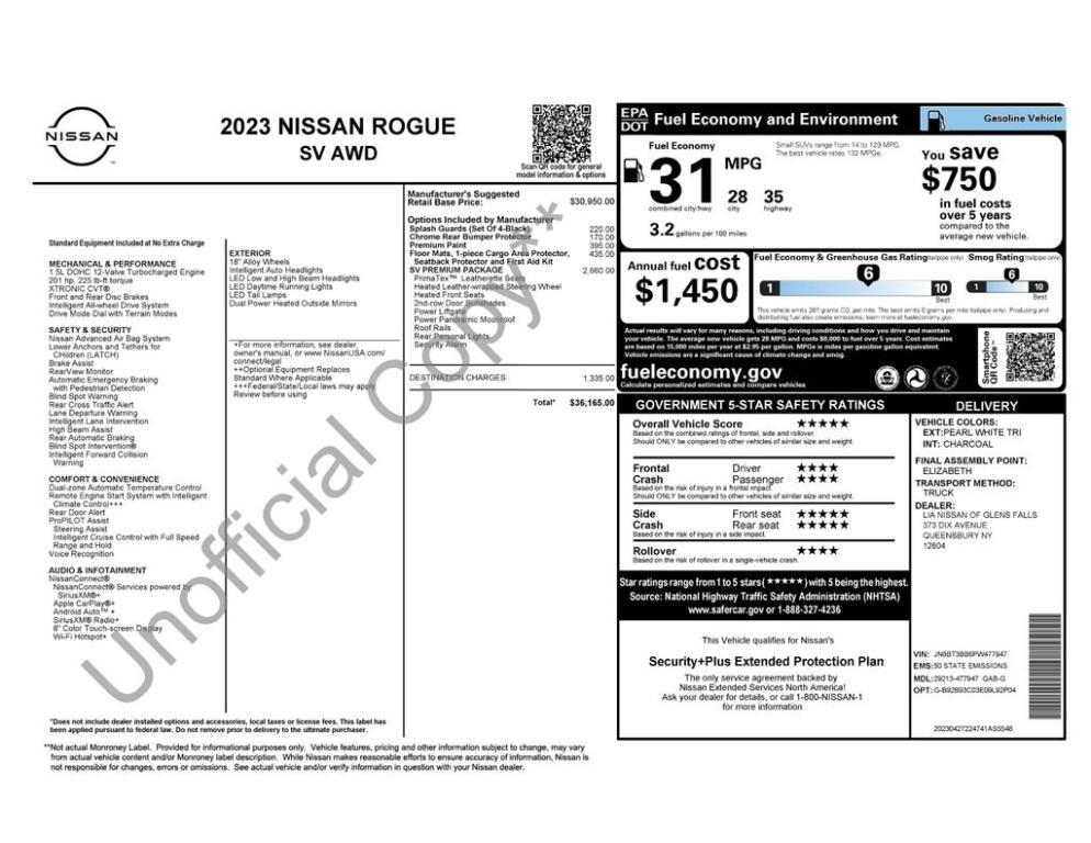 used 2023 Nissan Rogue car, priced at $25,942