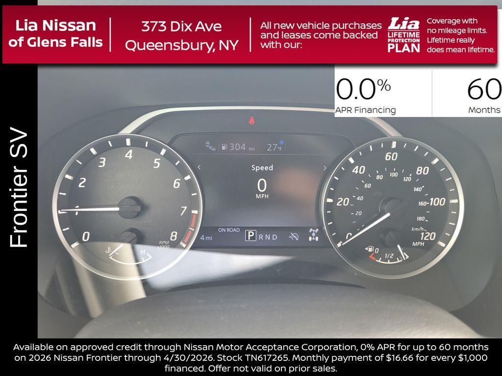 new 2026 Nissan Frontier car, priced at $42,085