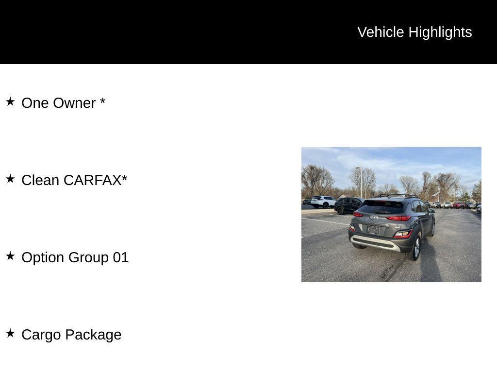 used 2023 Hyundai Kona car, priced at $22,242