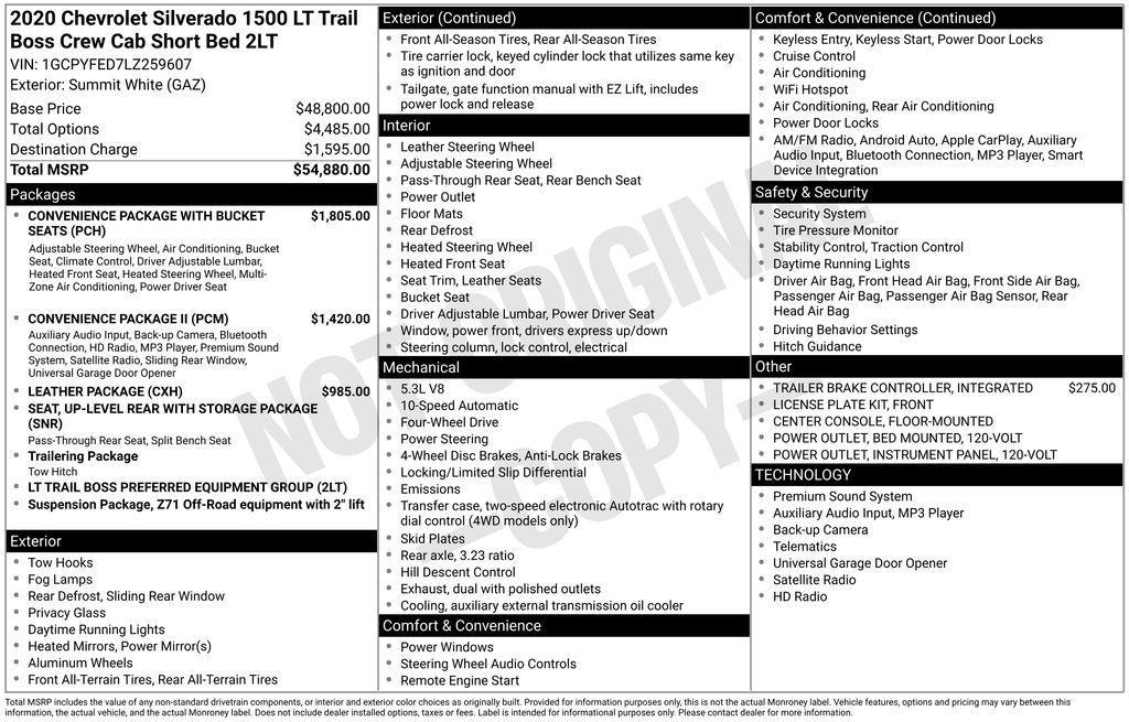 used 2020 Chevrolet Silverado 1500 car, priced at $29,542