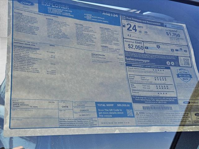 new 2026 Ford Explorer car, priced at $50,555