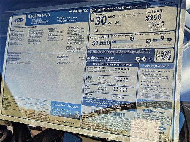 new 2026 Ford Escape car, priced at $25,999