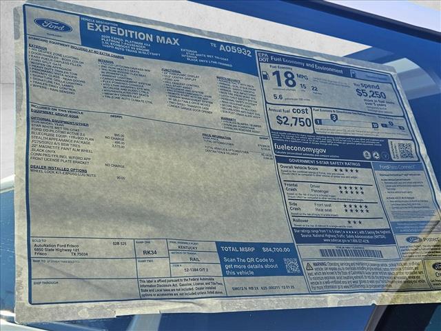 new 2026 Ford Expedition Max car, priced at $81,441