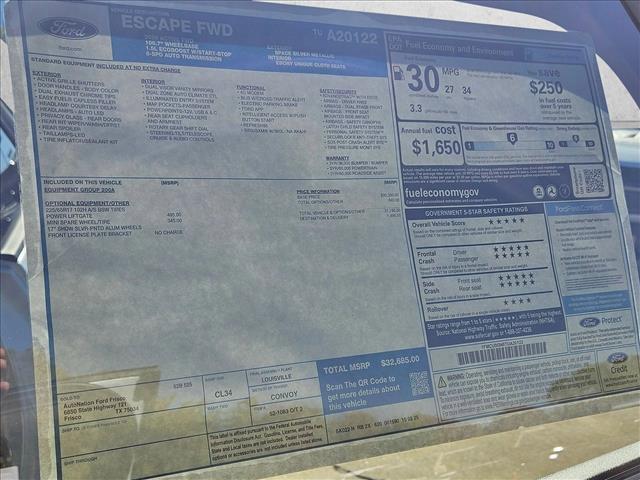 new 2026 Ford Escape car, priced at $26,499