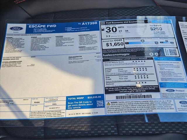 new 2026 Ford Escape car, priced at $26,999