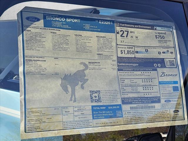 new 2026 Ford Bronco Sport car, priced at $37,331