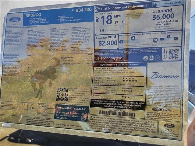 new 2025 Ford Bronco car, priced at $55,405