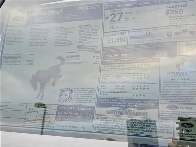 new 2025 Ford Bronco Sport car, priced at $30,995