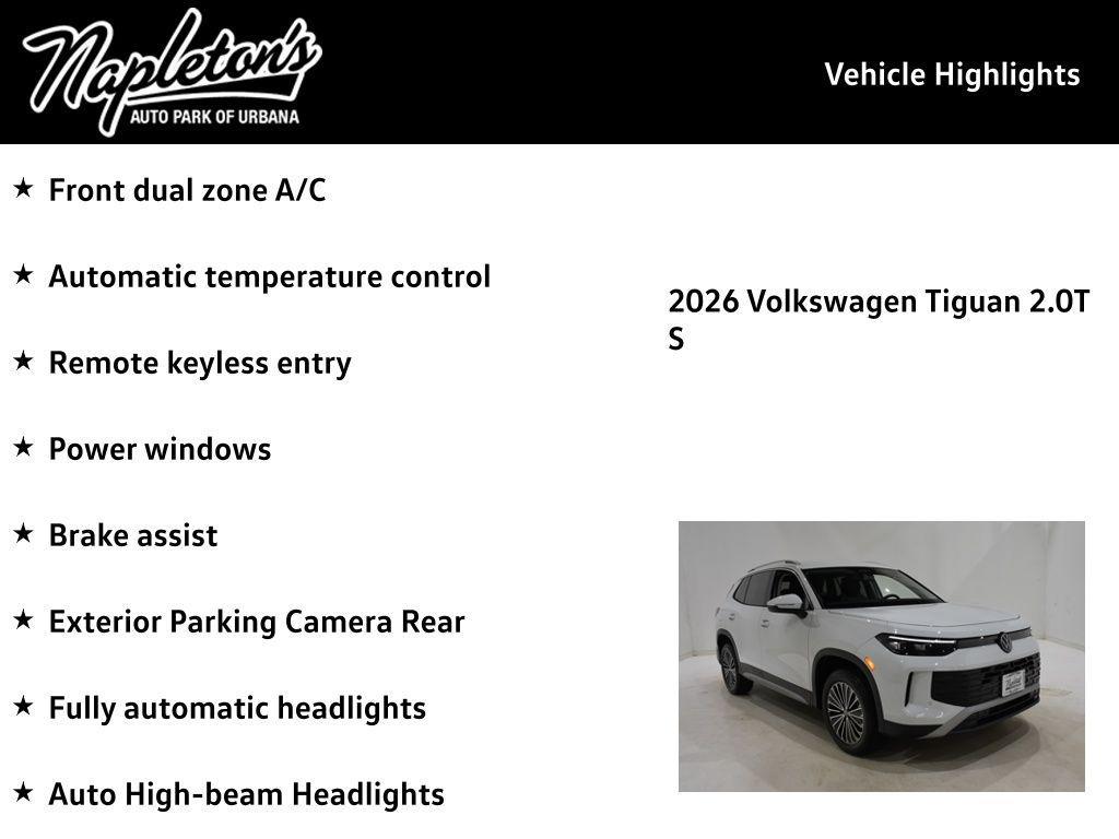 new 2026 Volkswagen Tiguan car, priced at $31,215