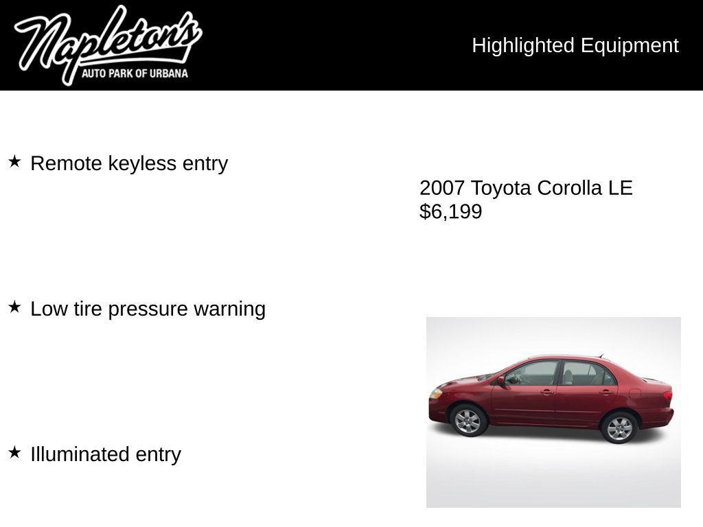 used 2007 Toyota Corolla car, priced at $6,199