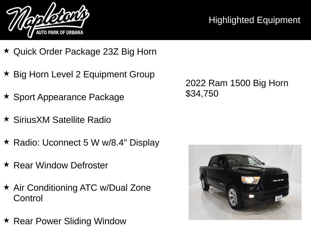 used 2022 Ram 1500 car, priced at $34,750