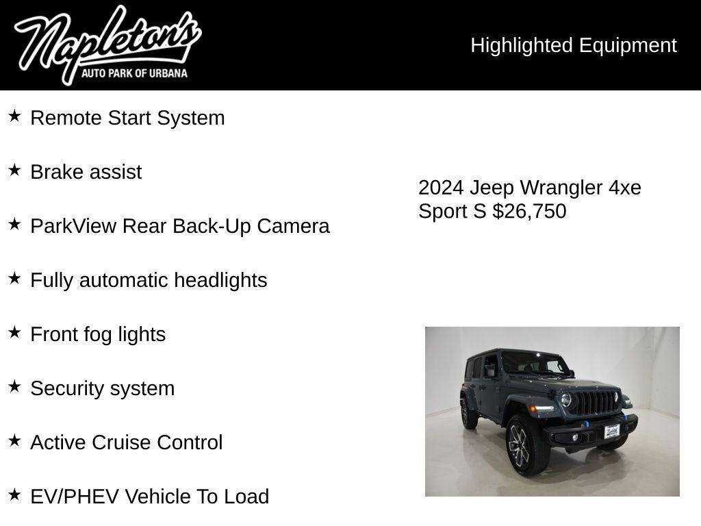 used 2024 Jeep Wrangler 4xe car, priced at $27,162