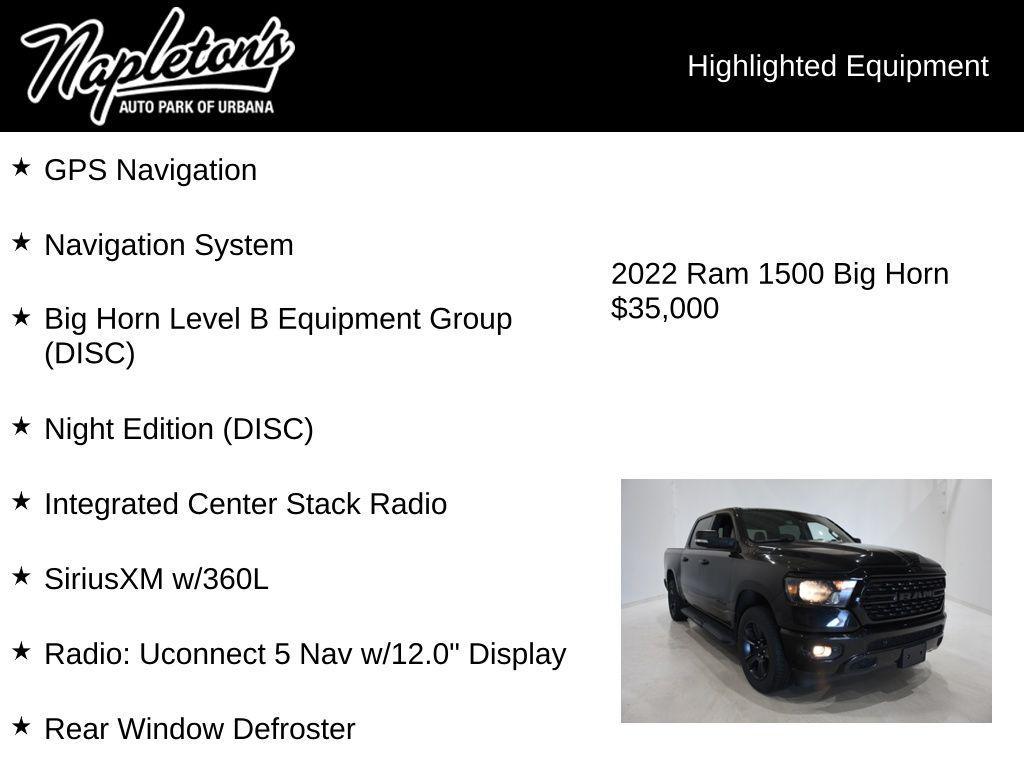used 2022 Ram 1500 car, priced at $35,000