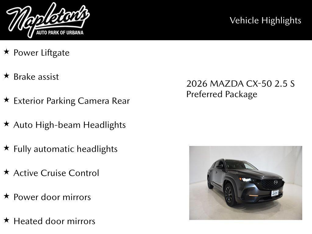 new 2026 Mazda CX-50 car, priced at $33,815